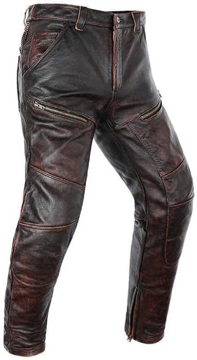 Leather Pants Men Classic Casual Motorcycle Pant Native American Handmade Cowboy Style Cowhide Leather Pant4