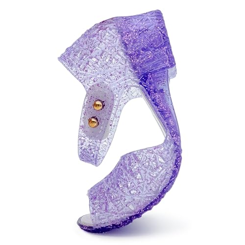 Image of techcity Princess Girls Sandals Dress Up Dance Party Cosplay Jelly Shoes for Kids Toddler Mary Janes