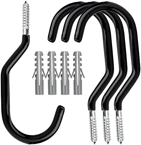 Febwind 4 Pack Bike Hanger Heavy Duty Bike Hook Storage Screw in Bike Storage Hangers Hook Rack for Garage…