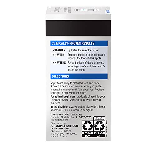 Neutrogena Anti-Aging Rapid Wrinkle Repair Retinol Regenerating Cream & Pro+, 0.5% Power Serum, Travel Size 1 Fl Oz, 0.5 Oz Mini, 1.5 Oz #TOP7