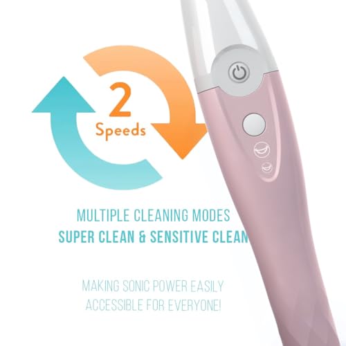 Image of Tao Clean UV Sanitizing Sonic Toothbrush and Cleaning Station, Electric Toothbrush, Dual Speed Setting, Pink Blush