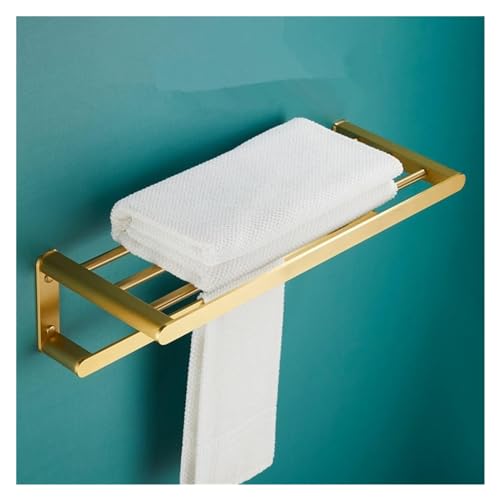 Toallero de baño de aluminio cepillado montado en pared 2
