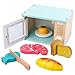 Sharplace Macaron en Bois Micro-Ondes Jouets bébé Semblant Jouer Apprentissage éducatif ustensiles préscolaires Jouets de Cuisine Mini ustensiles de Cuisine