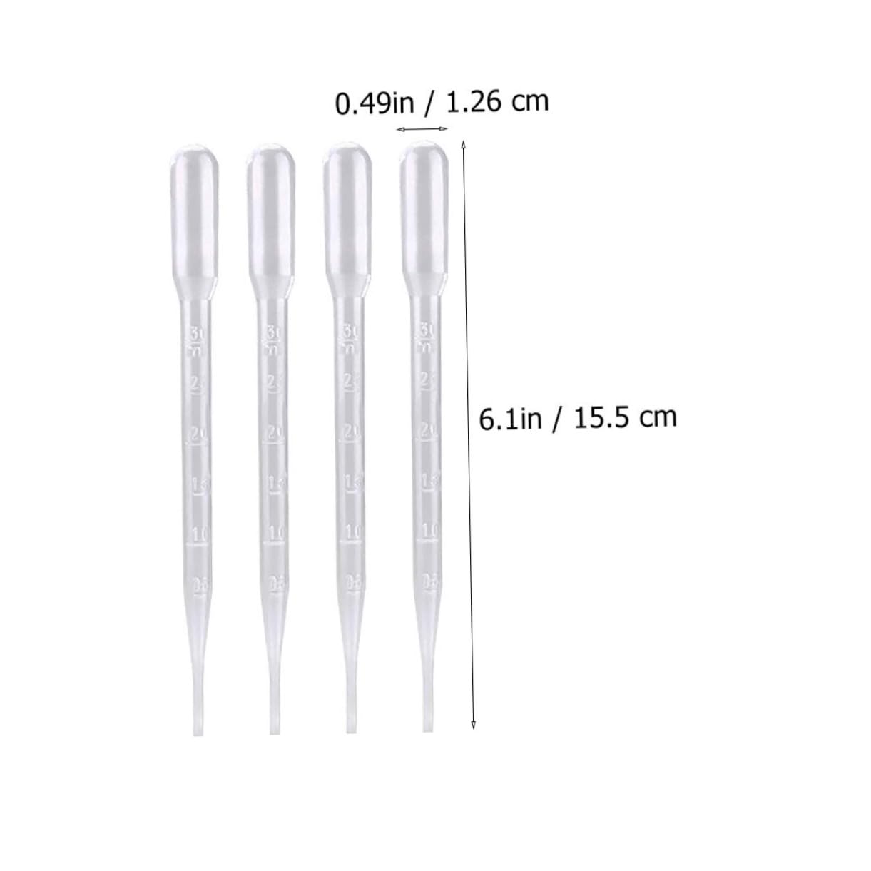 ULTECHNOVO 300pcs Disposable Graduated Pipettes for Makeup Laboratory Use and Essential Oils Plastic Droppers for Accurate Liquid Measurement and Transfer