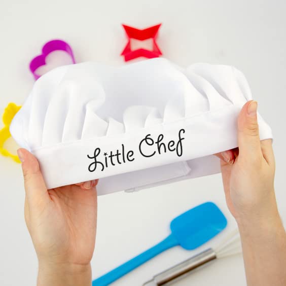 Style Secrets Little Chef Polycotton Chef Apron and Cap Costume for Babies/Kids Photoshoot, Cooking, Art & Craft, Fun Activities Etc. (4-7 Years, White) 2