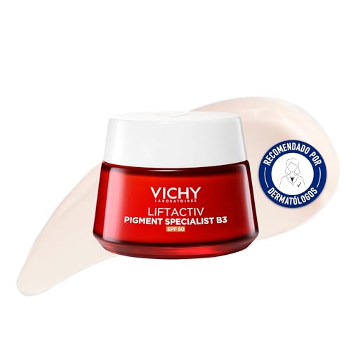 Vichy Crema de Día Antimanchas Oscuras, Tratamiento Antiedad Diario Para Prevenir y Corregir Manchas, Estimula la Producción de Colágeno, Fotoprotección Spf50 Liftactiv B3