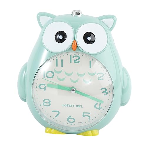 ABOOFAN Reloj Despertador Silencioso de Escritorio Forma de con y Reloj Multifuncional para Estudiantes sin Batería