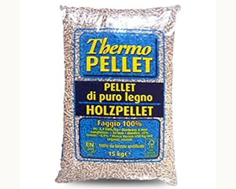 Foto di PELLET FAGGIO 100% SACCO KG.15 THERMO PELLET IDEALE PER STUFE E CALDAIE CERTIFICATO A2