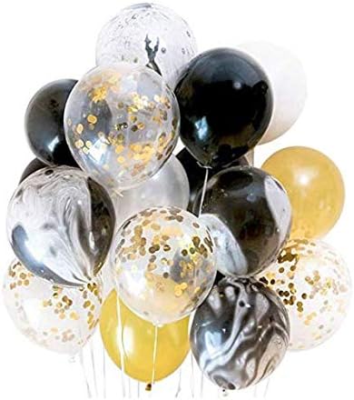Happy Birthday Balloons Crazy Store Black And Gold Party Decorations Perfect Adult Birthday Decorations Happy  Birthday Banner Black,Gold Balloons And Paper Pom Poms Party Supplies For  Birthday Decoration: Buy Online At Best Price In Uae - Amazon.ae