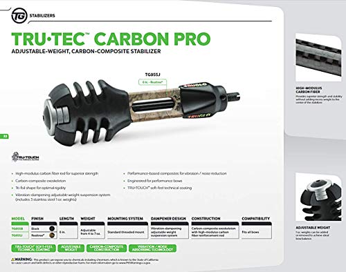 Truglo Tru-Tec Carbon 6" Stablizer Black #TOP3