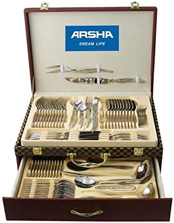 86 Piece Silverware Set - Premium Silverware Flatware Set With Elegant And Stylish Design - 18/10 304 Surgical Stainless Steel - Service for 12 People