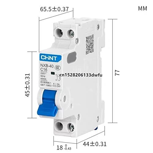 Disjoncteur de fuite miniature MCB NXB-40 ampérages variables pour réseau électrique 220V