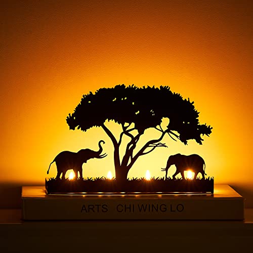 Fjs Elegant Decorative Candle Holder, Iron Silhouette Tea Light Candle Holders For Wedding, Dining Table Centerpiece, Decorations Living Room, Coffee Table Decor, Christmas Valentine's Day Gift #TOP1