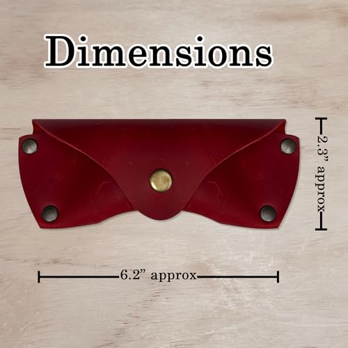 Image of Leather Glasses Case for Men - Vintage Rustic Belt Eyeglass Holder