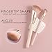 SEINGTOOM Angled Foundation Concealer Brush, Flawless Contour Bronzer Makeup Brush & Under Eye Makeup Small Foundation Precision Face Blending Brush for Liquid Or Cream Foundation, (Apricot color)