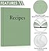 WIDBI Recipe Book to Write in Your Own Recipes – 100 Recipe Capacity – 8.5