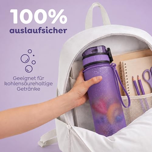Sweety Fox - Kinder-Trinkflasche Kohlensäure Geeignet 500ml - Lila – Ansicht 6