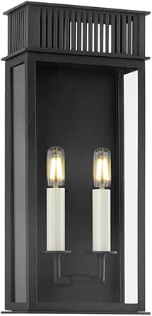 Troy Lighting B6018-TBK Gridley - 2 Light Exterior 17.5 inches Tall and 7.75 inches Wide - Textured Black Finish