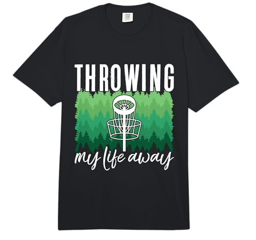Throwing My Life Away Ultimate Frisbee Golfing Flying Disc Comfort Colors Adult Heavyweight T-Shirt