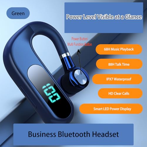 Auricular Bluetooth Mono V13 con Luz Azul y Cable USB-C miniatura 4