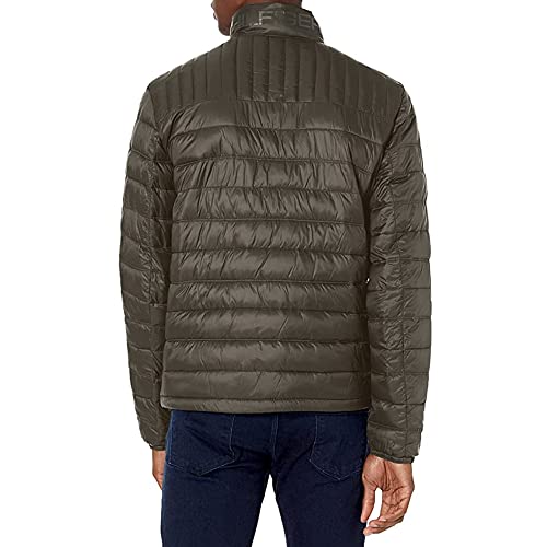 Image of Tommy Hilfiger Mens Embroidered Logo Puffer Jacket