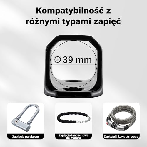 Wiltec Kotwa antykradzieżowa typu 02 ze stali 76 x 50 x 54 mm, zabezpieczenie przed kradzieżą do montażu ściennego i podłogowego do roweru i motocykla