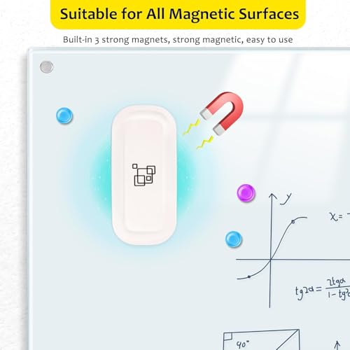 Image of maxtek Magnetic Dry Erase Eraser, Pure White, 1 Pack