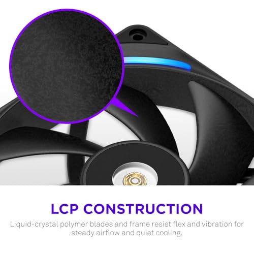 Image of NZXT F140X Performance Fan - 140mm PWM RGB PC Case Fan - Max Airflow & Static Pressure - Low Noise - LCP Frame & Blades - Magnetic Fluid Dynamic Bearing - 30mm Thick - Black