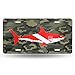 Produktbild EADFH Scuba Flag Great White Shark Diving Diver Novelty License Plate Tag Sign Neuheit Geschenk Werbung Malerei Art Nostalgic Tin Poster Deco