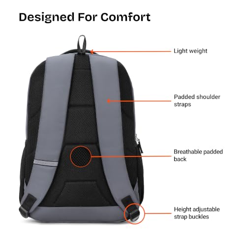 Image of Nasher Miles Laptop Backpack 28 Liters Polyester & Reverse PU | Front Organiser | Ideal for College, School, Office & Travel | Men, Women, Boys, Girls