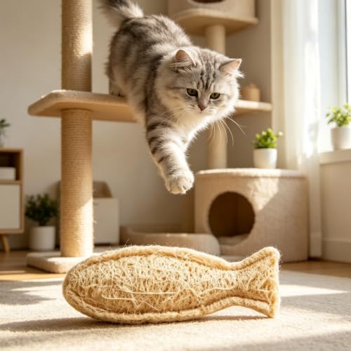 Tsynapter Ensemble de Jouets pour Chats Luffa – vue 9
