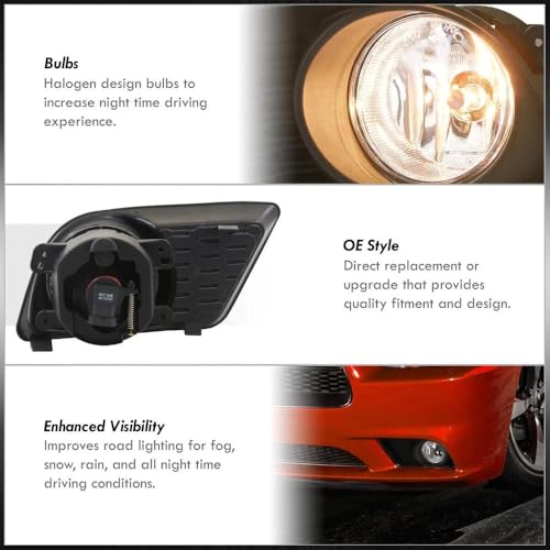 Phares antibrouillard pour Dodge Charger 2011-2014 avec kit de câblage complet - 5