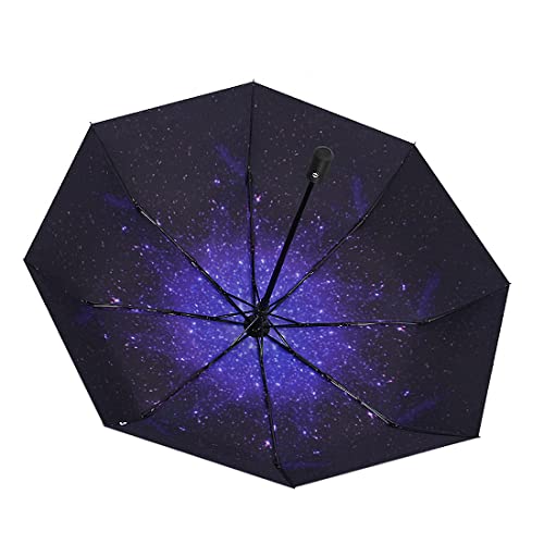 NectaRoy Parapluie magique qui change de couleur, Femme Parapluie Anti UV et Anti la Tempête Pliable Parapluie à Couleurs Changeantes (Vert) Cover