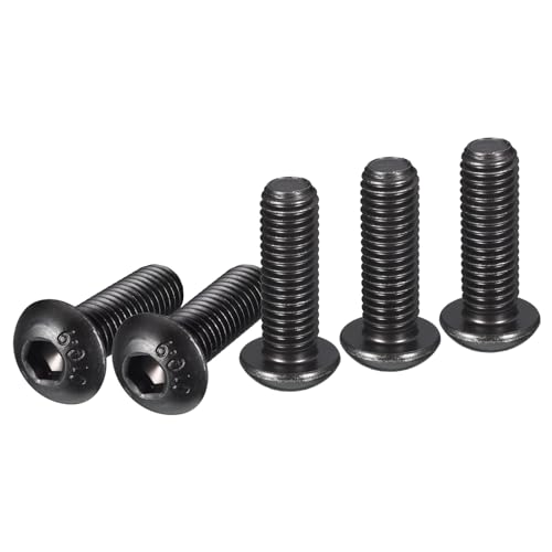 DTGN M10-1.5x30mm Vis à Tête Cylindrique à Six Pans Creux 10 Pièces Convient pour les Machines Acier au Carbone Oxyde Noir Fixations à Filetage Complet à Entraînement Hexagonal