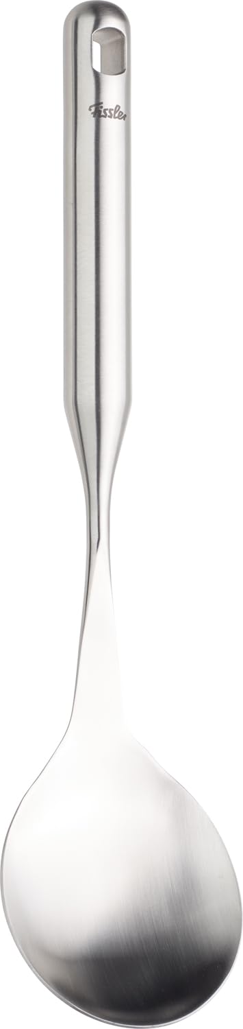 Fissler Cuchara de arroz de acero inoxidable (32 cm) de Essential, cuchara grande para servir verduras, con ojal para colgar, apta para lavavajillas