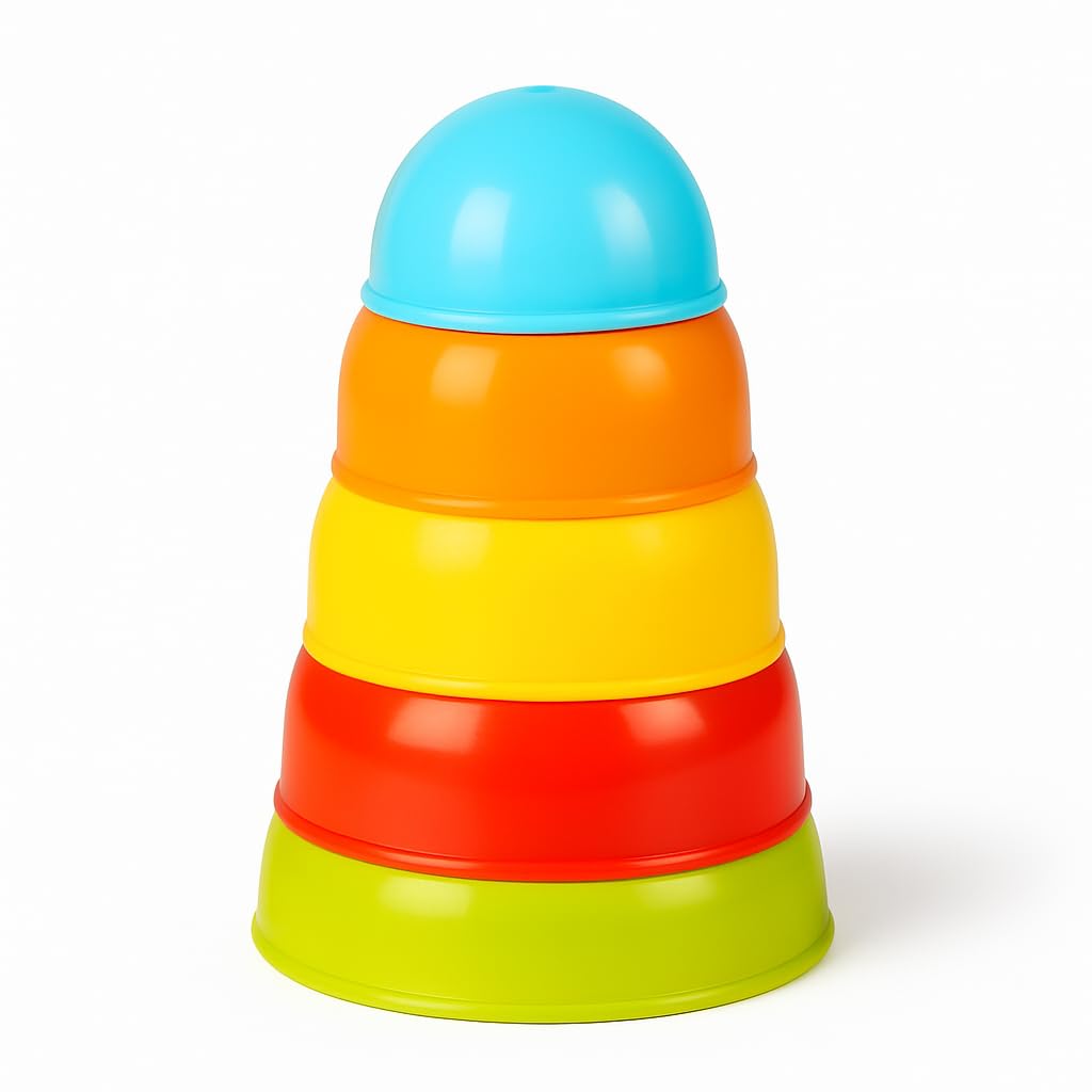 Fitto Baby Stacking Toy, Seven Levels Classic Stem Educational Toy For Babies and Toddlers