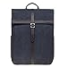 Produktbild KAUKKO Roll Top Rucksack Canvas Lässiger Tagesrucksack Laptop Schulrucksack fit 14" Notebook für Herren Damen, 30 * 15 * 40 cm, 18L (Schwarz JNL-KS13-2-03)