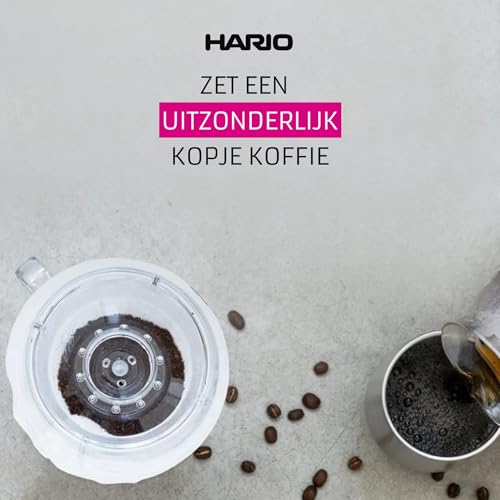Image of Hario V60 Ceramic Coffee Dripper Pour Over Cone Coffee Maker Size 01, White