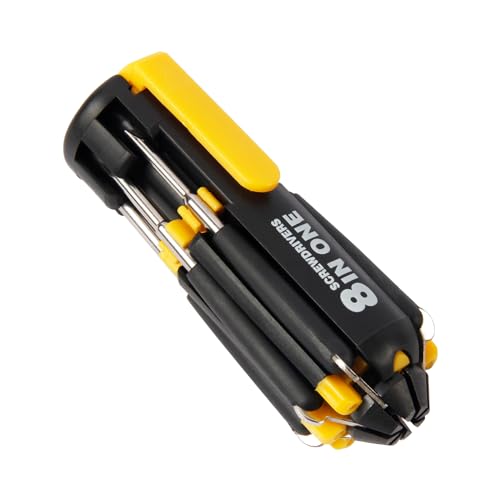 Image of 8 in 1 Multi-Functional Screwdriver Tool Set with Flashlight and Worklight for Household and Auto