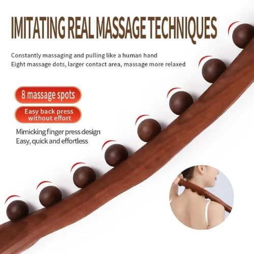 ACUWORLD Massage Roller stick Wood Gua Sha Tool Wooden Scraping Therapy Massage for Body Neck Shoulder Back Massager for, Muscle Belly Relief Tool (8 ball) ACUWORLD Massage Roller stick Wood Gua Sha Tool Wooden Scraping Therapy Massage for Body Neck Shoulder Back Massager for, Muscle Belly Relief Tool (8 ball)