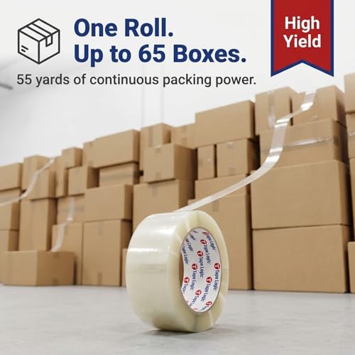 Image of Tape Logic Packing Tape 2-Rolls & Dispenser, 2 inch x 55 yd 2.6 Mil - Heavy Duty Clear Packaging Tape Roll for Shipping, Moving, Order Fulfillment