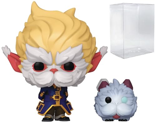 POP TV: Arcane League of Legends - Heimerdinger with Poro Funko Vinyl Figure (Bundled with Compatible Box Protector Case), Multicolor, 3.75 inches