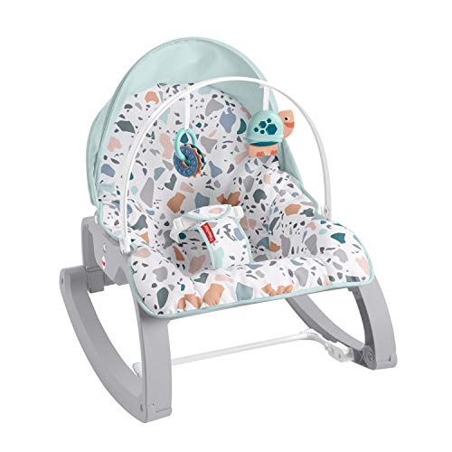 Image of Fisher-Price Deluxe Infant-to-Toddler Rocker - Pacific Pebble, Portable Baby seat for Soothing, Feeding, and Playing