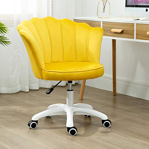 Chaise de bureau velours capitonnée et réglable au design moderne chic