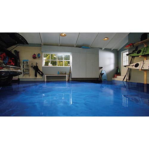 Rust-Oleum 299745 Rock-Solid Metallic Garage Floor Coating Kit, Brilliant Blue