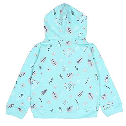 Image of The Mom Store Unisex Fleece Hooded Neck Hoodie (TMS-1234 Cute Cactus Turquoise 3 Years-4 Years)