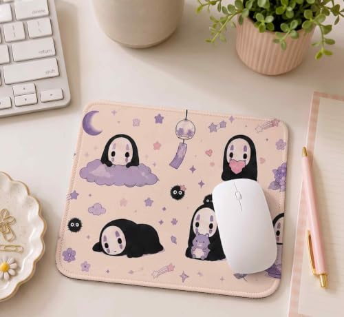 Image of Mouse Pad for Laptop & Desktop | 9x7 Inch Anti-Fray Stitched Edges | Non-Slip Rubber Base | Desk Setup Accessory for Students, Gamers & Professionals (No face)