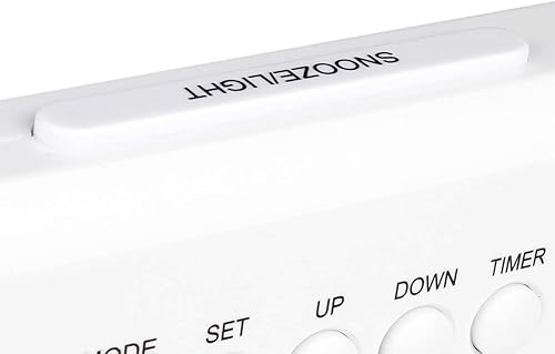 Miniatura 8 de TOPINCN Reloj despertador digital LCD, despertador digital de viaje, calendario digital, despertador, reloj de día para dormitorio, demencia,