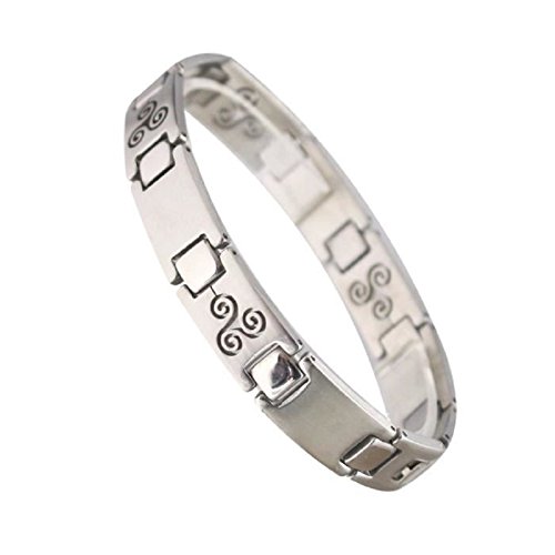 chtime Gourmette Bracelet Homme en Acier Inoxydable Triskell Triskèle Symbol Breton