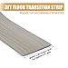 Floor Transition Strip, 3.3 Ft Self Adhesive Vinyl Flooring Divider - Wood to Tile Joining for Gaps, Tiles, Carpet Threshold (1.58in W, Gray)
